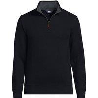 Lands' End Men's Bedford Quarter Zip Jumper in Black | Size: XL