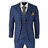Paul Andrew Men's Hamleys 3 Piece Blue Check Suit | Size: 42R
