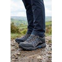 Northwest Territory Men's Steen Leather Waterproof Walking Shoes in Grey | Size: 11