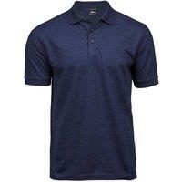 TEE JAYS Men's Luxury Stretch Short Sleeve Polo Shirt in Mid Blue | Size: Medium