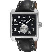 Gevril Men's Herald Square Swiss Automatic ETA 2895 Cotes de Geneve/ Perlage Finish in Black