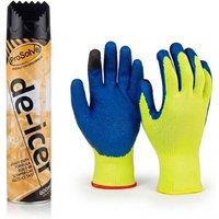 Pegdev Fast Acting De-Icer Spray 600ml with Thermal Gloves in Yellow