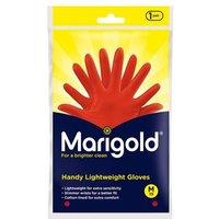 Marigold Handy Gloves Medium - Lightweight Rubber - 175493 in Red