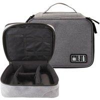 VFM e-Store Travel Case Organiser Phones Tablets Passport Cables Leads Accessories in Grey