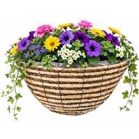 Marco Paul Round Hanging Basket Rattan 14" in Brown