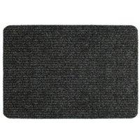 Groundsman Basic Ribbed Indoor Door Mat in Dark Grey | Size: 40 cm x 60 cm