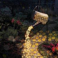 KORVIXA Warm light Solar Watering Can Lights Garden in Bronze | Size: 100 cm