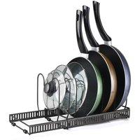 KORVIXA Adjustable Saucepan Pan Pot Lid Holder in Black | Size: 100 cm x 100 cm