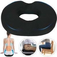 FLAVORA 45D Memory Foam Ring Cushion in Black | Size: 100 cm x 190 cm