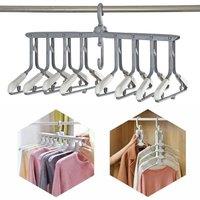 KORVIXA Non Slip Folding Clothes Plastic Hangers in Grey | Size: 0.6m2