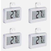 FLAVORA 4Pcs Waterproof LCD Digital Fridge Thermometer in White | Size: 0.6m2