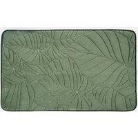 VOGREX Memory Foam Leaf Non-Slip Bath Mat in Green | Size: 45 cm x 75 cm