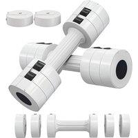 NESTLUNE Adjustable Dumbbells Set, Fast Adjust & Compact, 2.5kg x 2 in White | Size: 0-12 m