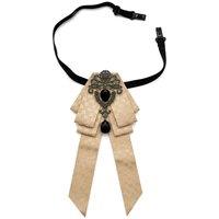 XPOSED Men's Jewelled Short Ribbon Brooch Bow Tie in Gold