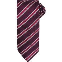 Premier Men's Stripe Waffle Tie in Dark Red