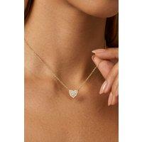 MUCHV Women's Dainty Heart Necklace in 14k Gold or Silver