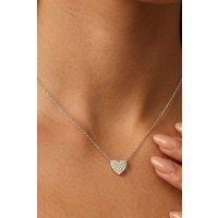 MUCHV Women's Dainty Heart Necklace in 14k Gold or Silver