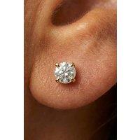 MUCHV Women's 3mm Round Stone Stud Earrings in Gold