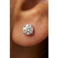 MUCHV Women's 5mm Round Stone Stud Earrings in Gold or Silver