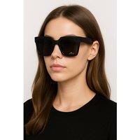 Madein Women's Black Square Frame Oversized Square Sunglasses