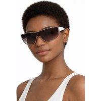 Madein Women's Oversized Fashion Sunglasses with Gradient Lens in White