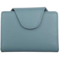 VALITA Women's Slim Line Genuine Soft Leather RFID Protected Credit Card Holder Purse in Light Blue