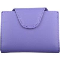 VALITA Women's Slim Line Genuine Soft Leather RFID Protected Credit Card Holder Purse in Purple