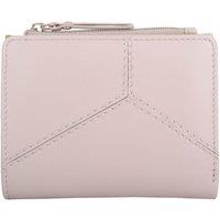VALITA Women's Small Handy Genuine Soft Leather Geometric Panelled RFID Purse in Ivory