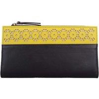 VALITA Women's Slim Soft Leather Credit Card / Coin / Money Holder / Purse / Clutch in Yellow