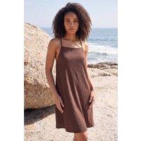 Dusk Women's Beaded Textured Dress in Chocolate | Size: 10
