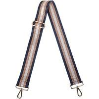 Fontanella Fashion Women's Three-Tone Gold Sparkle Canvas Adjustable Strap in Navy