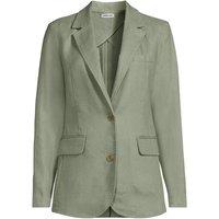 Lands' End Women's Premium Pure Linen Blazer in Pale Green | Size: 16