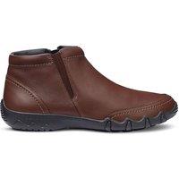 Hotter Women's Wide Fit 'Winslow' Ankle Boots in Walnut | Size: 4