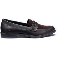 Hotter Women's Wide Fit 'Dorset' Loafers in Chocolate | Size: 6