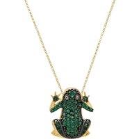 Latelita Women's Frog Prince Necklace Gold in Green