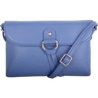VALITA Women's Premium Soft Genuine Leather Cross Body Shoulder Bag, Tassel Detail in Blue