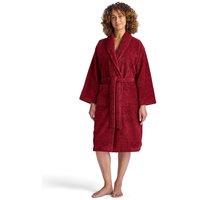 CHRISTY Women's 'Supersoft Cosy' Plush Microvelour Bath Robe in Dark Red | Size: Medium