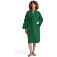 CHRISTY Women's 'Supersoft Cosy' Plush Microvelour Bath Robe in Green | Size: XL