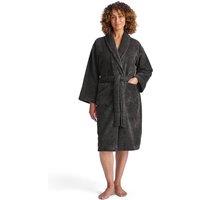 CHRISTY Women's 'Supersoft Cosy' Plush Microvelour Bath Robe in Charcoal | Size: XL