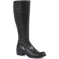 Jones Bootmaker Women's Rachel Slim Calf Fit Leather Rider Boots in Black | Size: 4