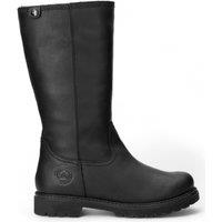 TruClothing Women's Knee High Pull On Faux Fur Lining Leather Boots in Black | Size: 4