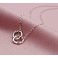 Posh Totty Designs Women's Sterling Silver Personalised Double Hoop Names Necklace