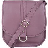 VALITA Women's Genuine Soft Leather Sadle Bag Style Crossbody Shoulder Handbag in Purple