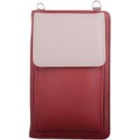 VALITA Women's Lightweight Genuine Leather Travel Phone Cross Body Shoulder Bag in Red