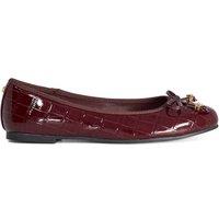 Dune London Women's 'Harped' Ballet Pumps in Red | Size: 4