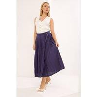 Star by Julien Macdonald Women's Pleated Belt Buckle Maxi Skirt in Purple | Size: 14