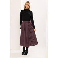 Star by Julien Macdonald Women's Pleated Belt Buckle Maxi Skirt in Plum | Size: 18