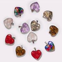 KDMD Women's Steel Cased Pendants with Gemstone Chips & Shells 12 Pack