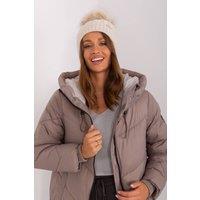 Love Lace Women's Paris Street Adjustable Breathable Cotton pom-pom Beanie in Beige
