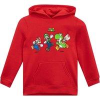 Super Mario Boy's Mario & Luigi Gaming Hoodie in Red | Size: 4-5 Years